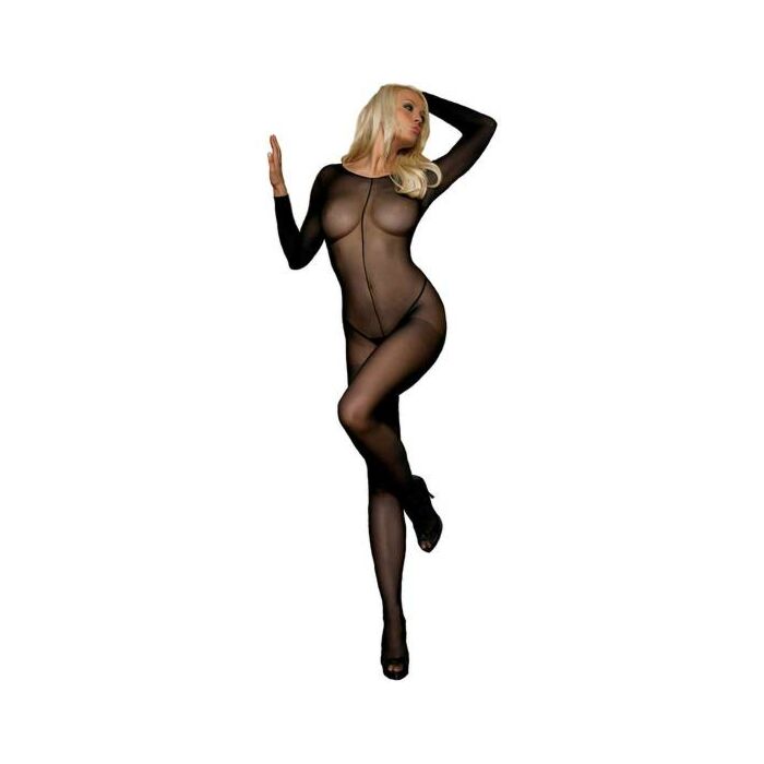 Leg Avenue opaque color long sleeve mesh with meat