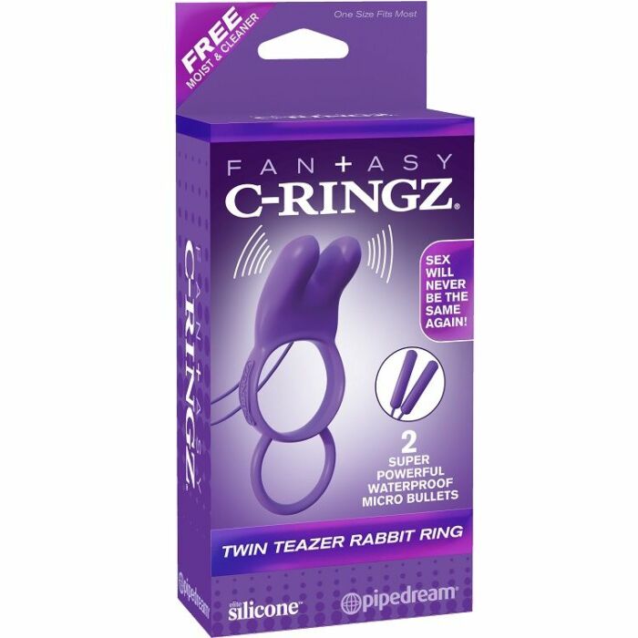 Fantasy c-ring double ring rabbit vibrator