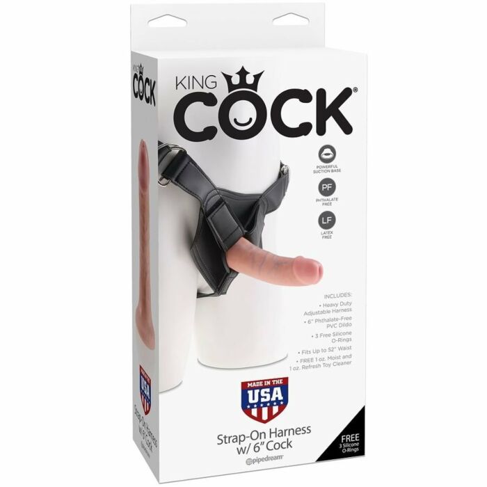 King cock strap-on harness w / 6