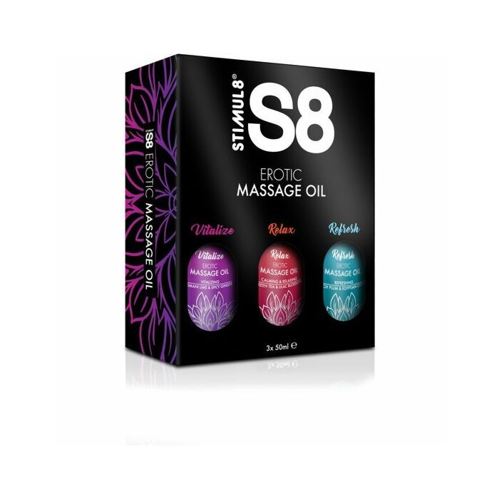 S8 set de aceites de masaje 3uds x 50ml