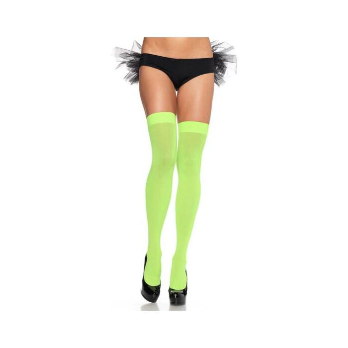 Leg Avenue opaque tights neon green nylon