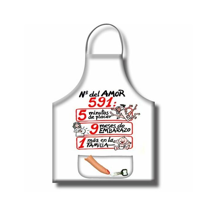 Love number apron with opener