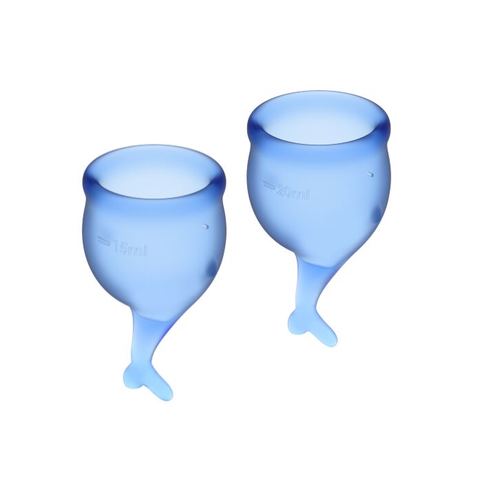 Satisfyer feel secure kit copa menstrual azul intenso 15+20ml