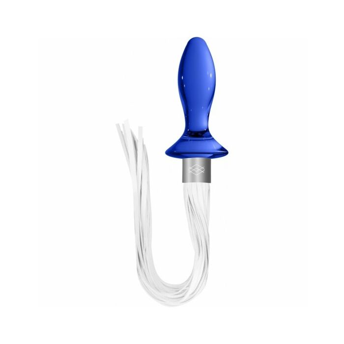Tail dildo de cristal con latigo azul