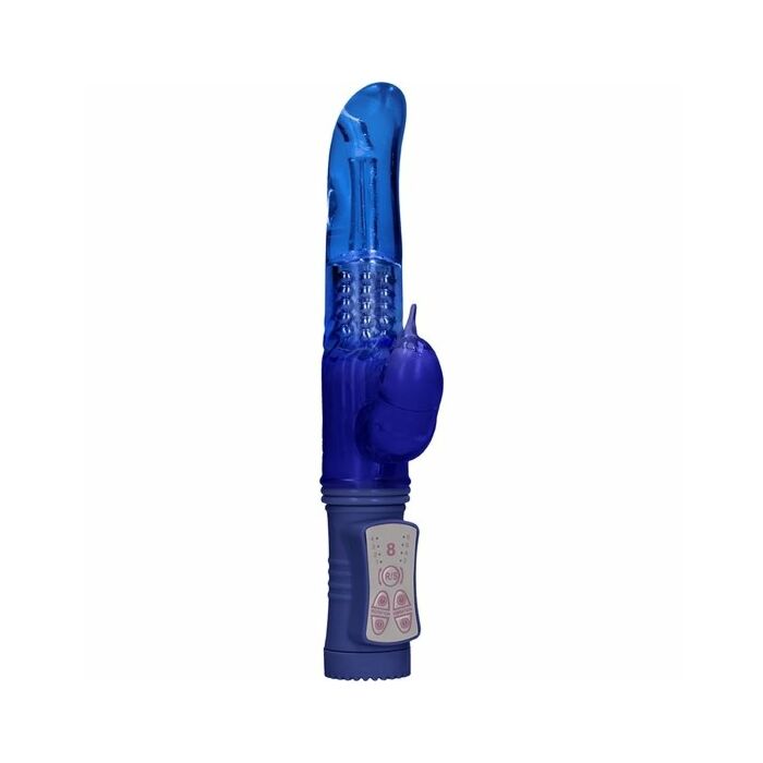 Vibrador rampante dolphin con rotación - azul