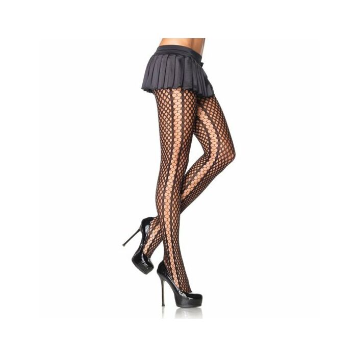 Leg avenue black tights with side honeycomb network