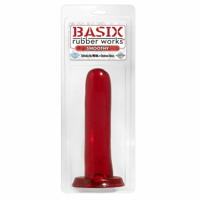 Basix gelatin penis smoothy 13 cm red