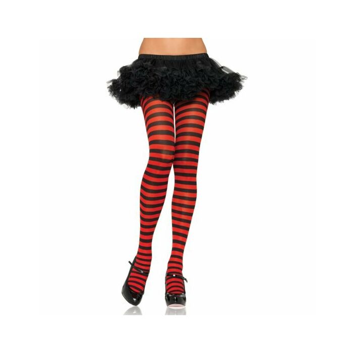 Leg Avenue tights with black and red stripes