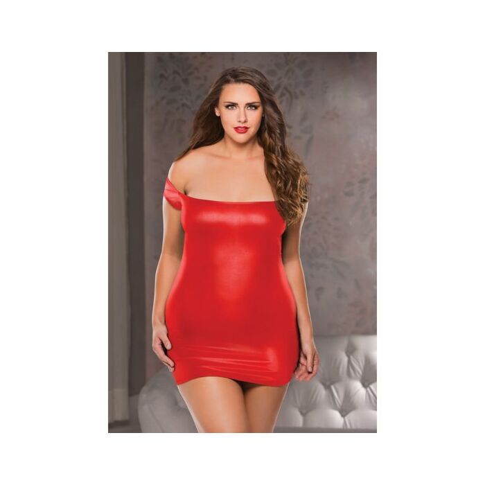 Off shoulder dress - rojo