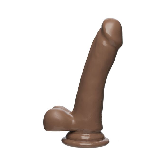 Realistic slim penis firmskyn 16.51 cm - brown