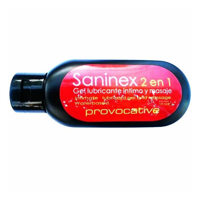 Saninex 2 in 1 lubricant and provocative intimate massage