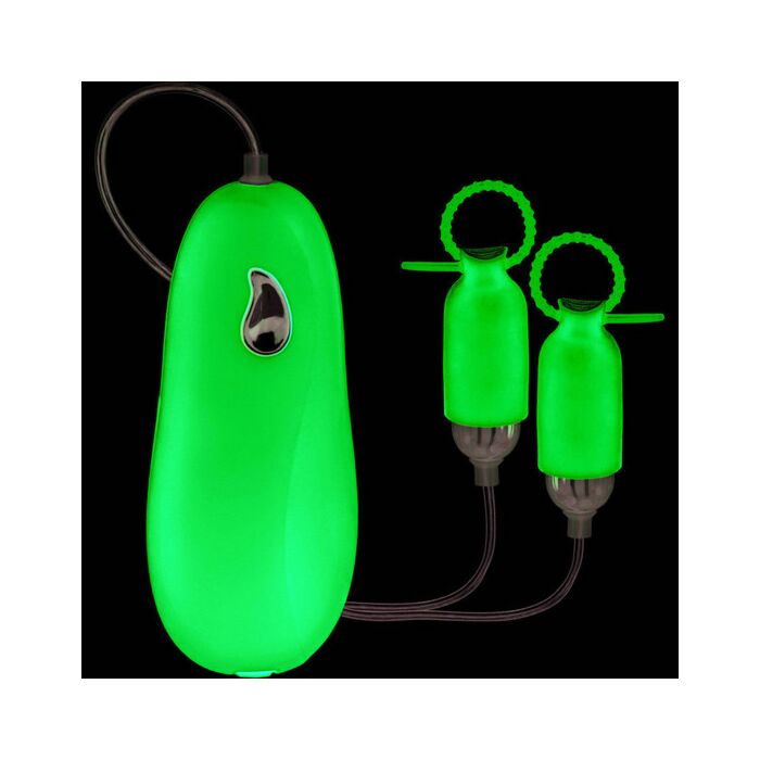 Nipple clamps with pink vibrator