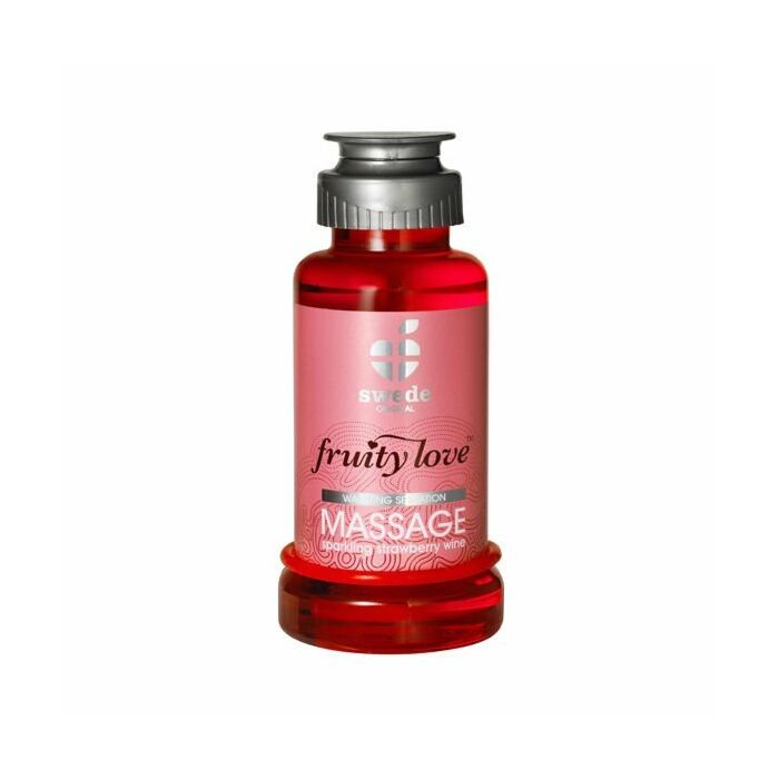Fruity love massage oil heat effector 100 ml strawberries with swede shampagne