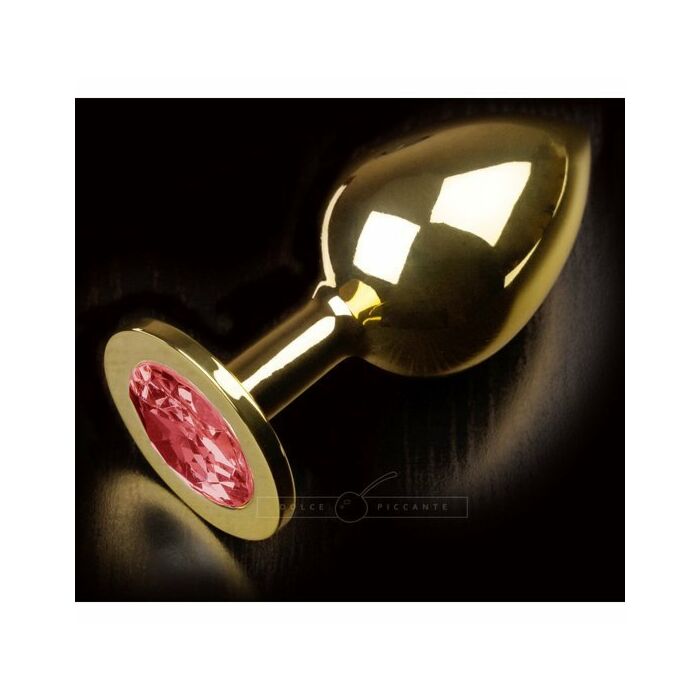 Plug anal jewelery large gold / ruby