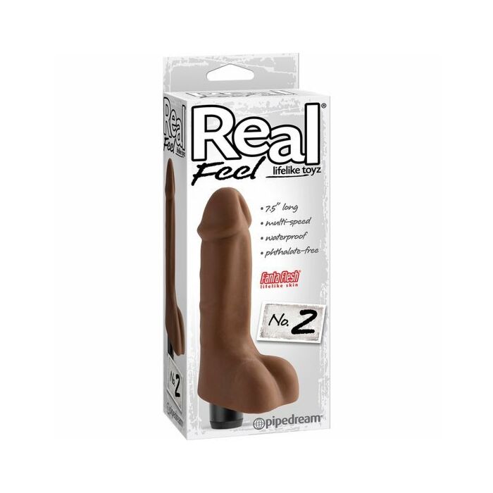 Real feel lifelike vibrator toyz No 2 Brown