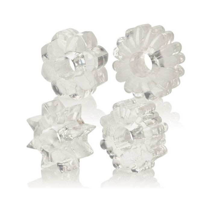 Basic silicone rings 4 pack - transparent