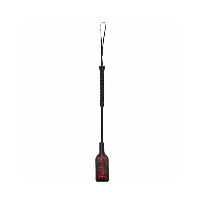 Ouch! fusta negra con texto slave rojo