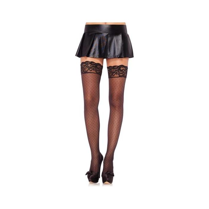 Leg Avenue stockings with suspenders diamond lace grid
