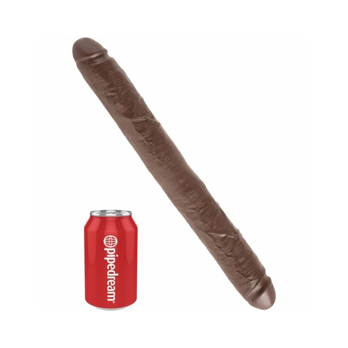 King penis cock double realistico 405 cm brown
