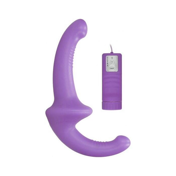 Dildo vibrador con arnés sin sujección silicona - morado