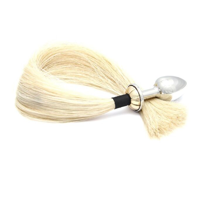 Rosebuds tailbud anal plug with tail blond 61cm