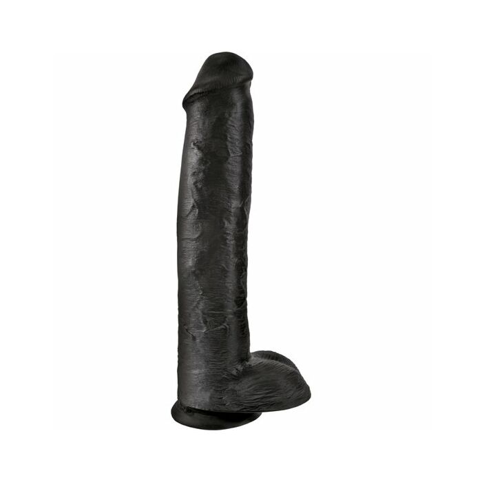 King Cock Realistic Black 38cm Dildo