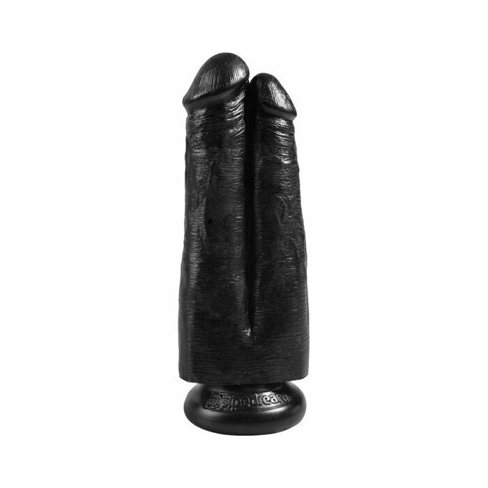 Two cocks one hole 20cm - negro