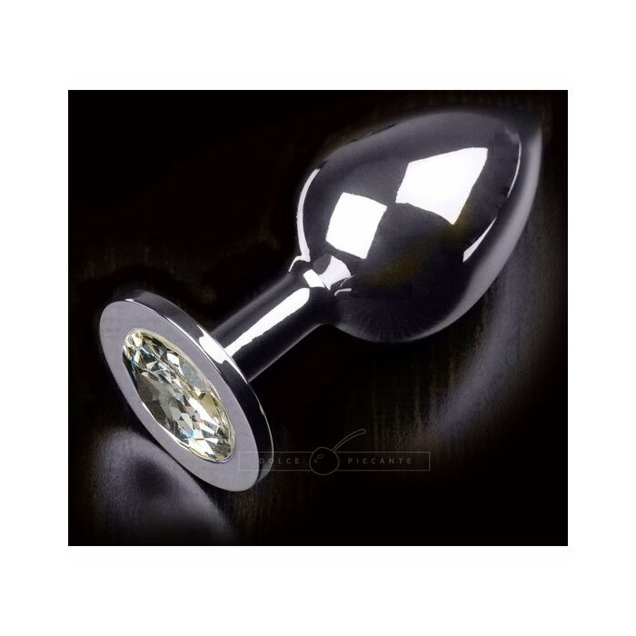 Plug anal jewellery large plata / diamante