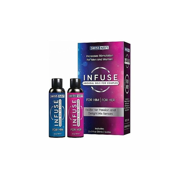 Swiss navy infuse his and her 2-in-1 stimulating gel - 59ml