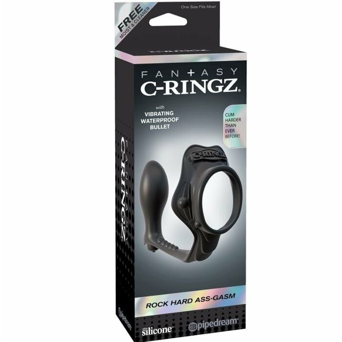 Fantasy c-ring rock hard enhancer ring with anal plug