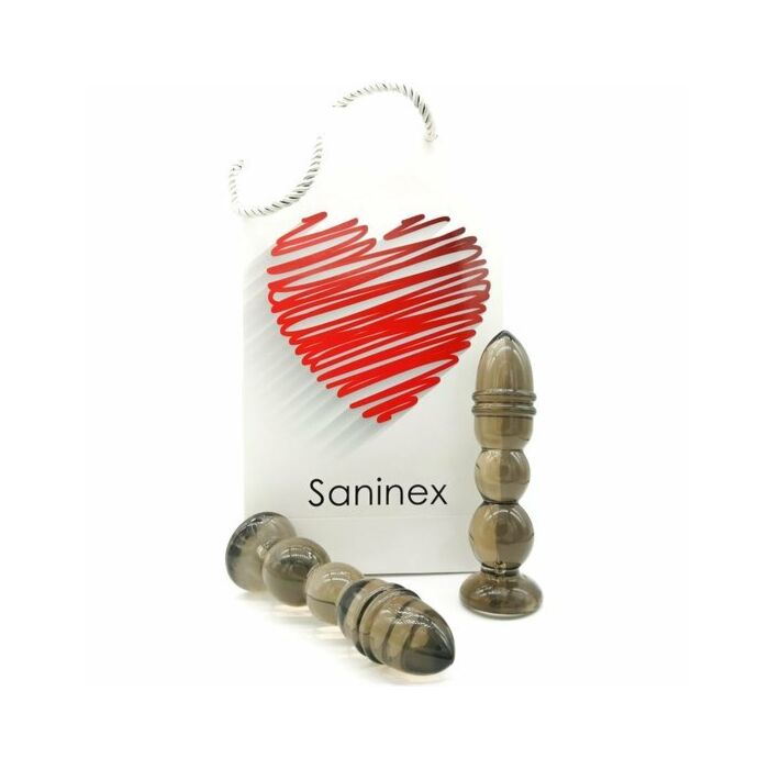 Saninex delight  - plug & dildo negro transparente
