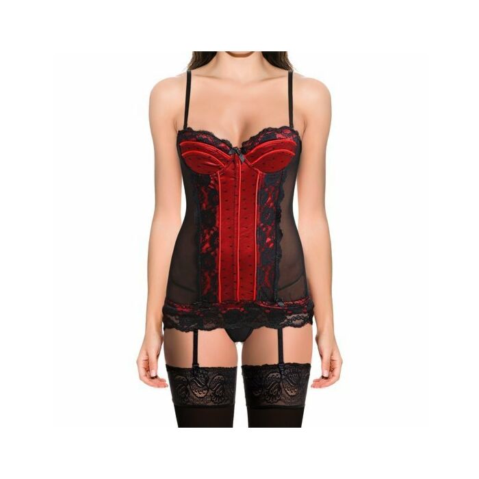 Corpiño vamp negro / rojo
