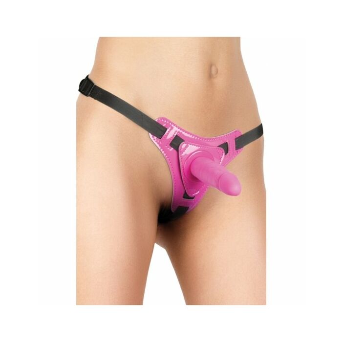 Ouch pink harness with adjustable straps