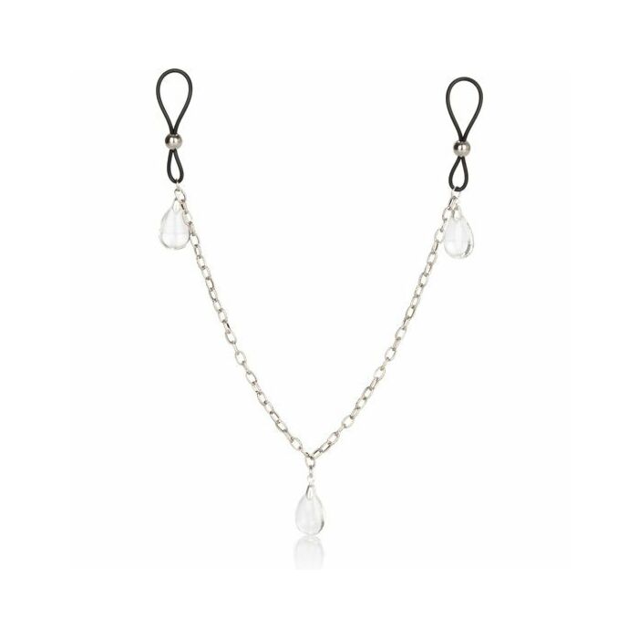 Glass pendants for nipples with chain