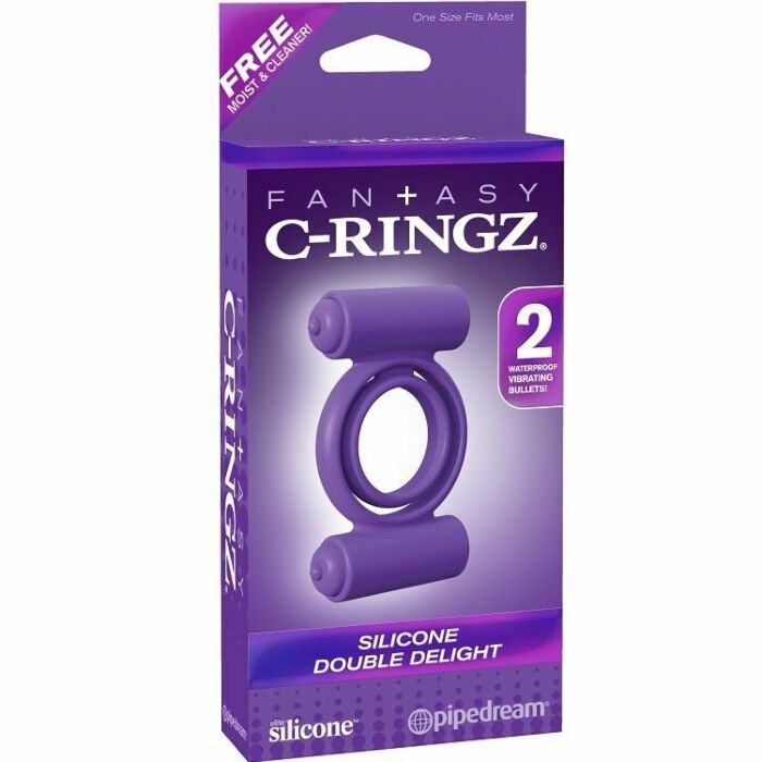 Fantasy c-ring silicone vibrator double delight