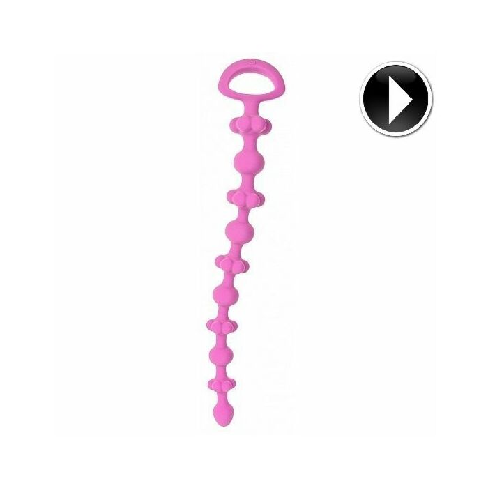 Flower soft pink anal beads chain