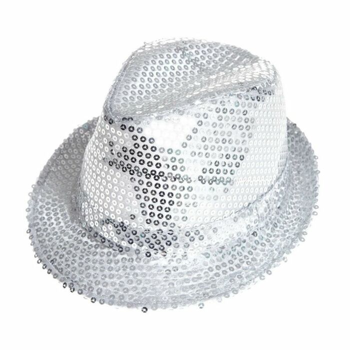 Aliv silver sequined hat