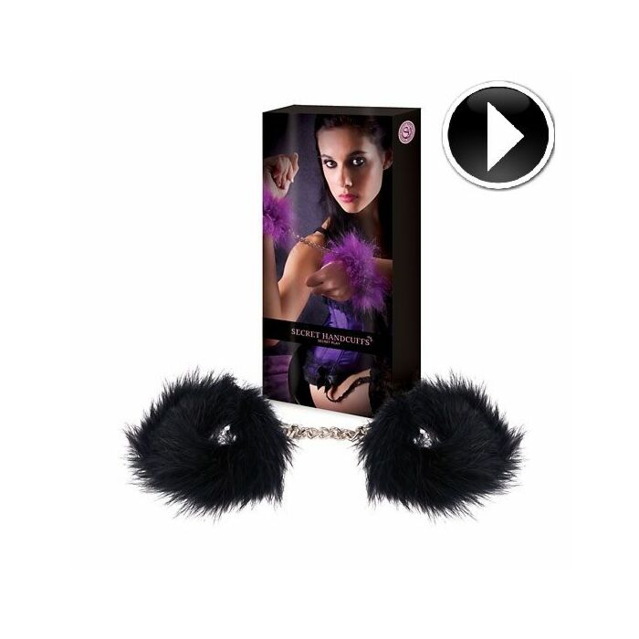 Handcuffs black marabou