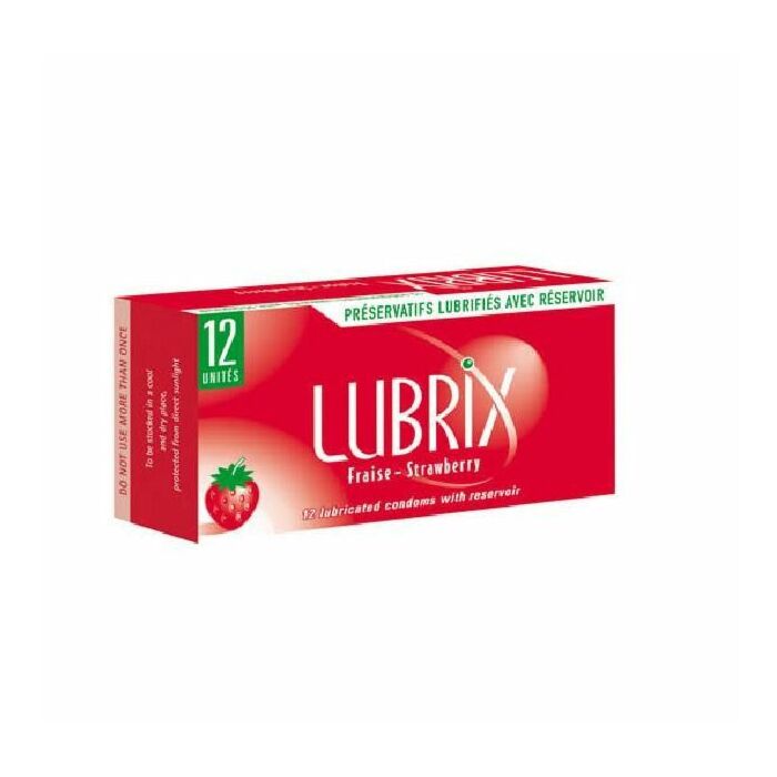 Lubrix box strawberry flavor 12 units