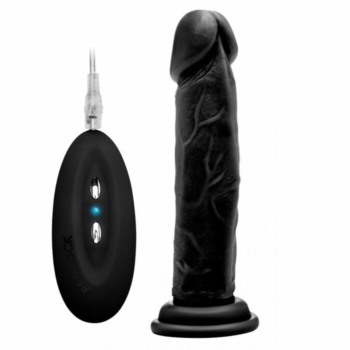 Real rock 008 100 black vibrator 20 cm realistico