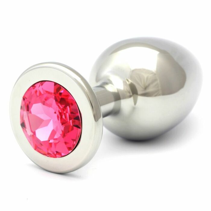 Pink Swarovski crystal anal plug xl 96cm / 27mm