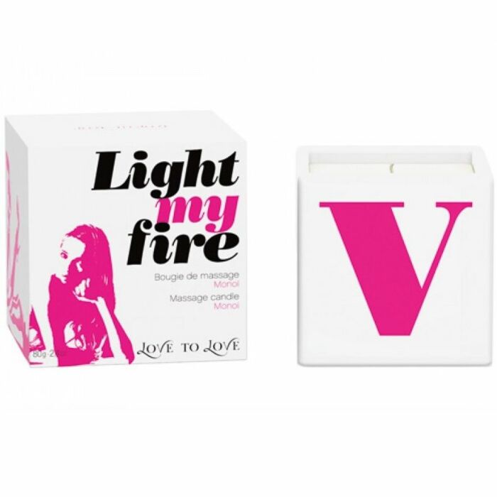 Love to love light my fire massage candle Monoi