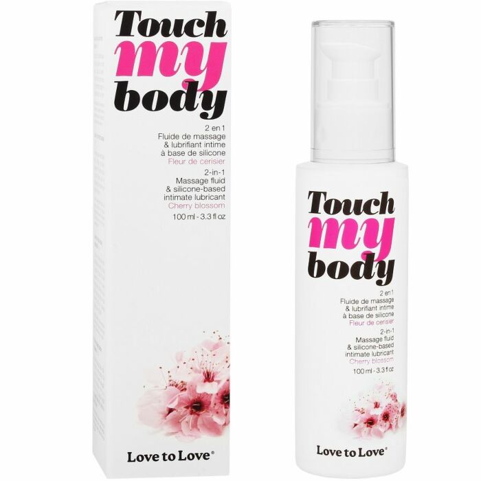 Touch My Body 2 in 1 silicone lubricant oil massage + cherry blossom 100ml