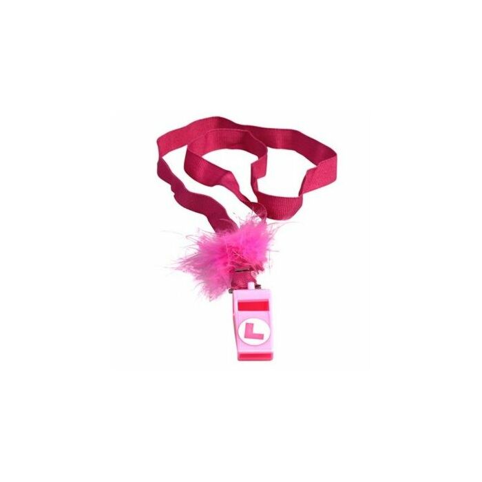 Pink marabou whistle