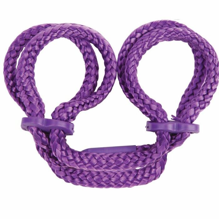 Topco lilac silk ankle cuffs bondage book