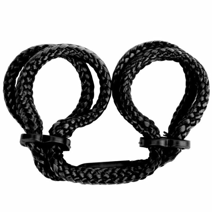 Topco black silk ankle cuffs bondage book