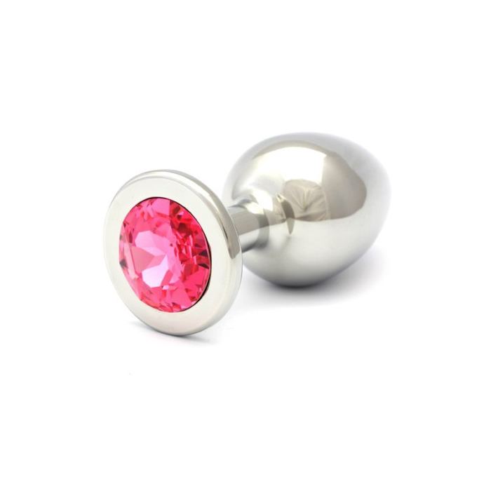 Swarovski anal rosebuds steel 84 x 40 mm pink crystal
