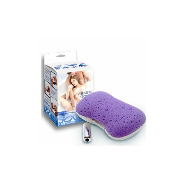 Sex in the shower sponge with vibrator