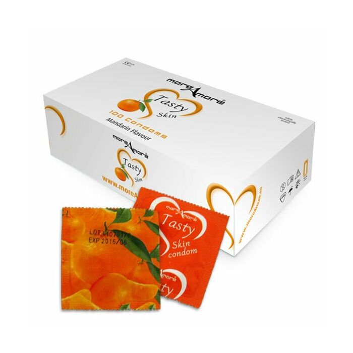 MoreAmore tangerine flavor condoms (box 100 pcs)