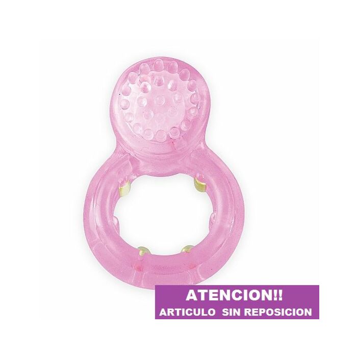 Penis ring with vibration and pink magnets